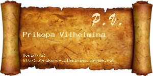 Prikopa Vilhelmina névjegykártya