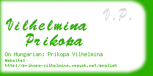 vilhelmina prikopa business card